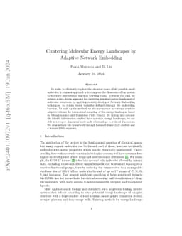 Clustering Molecular Energy Landscapes by Adaptive Network Embedding
