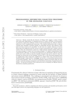 Programming Distributed Collective Processes in the eXchange Calculus