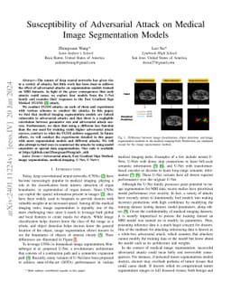 Susceptibility of Adversarial Attack on Medical Image Segmentation
  Models