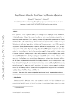 Inter-Domain Mixup for Semi-Supervised Domain Adaptation