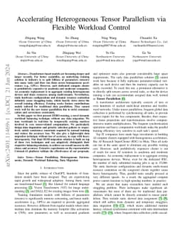 Accelerating Heterogeneous Tensor Parallelism via Flexible Workload
  Control