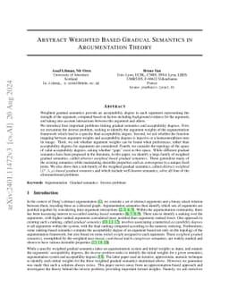 Abstract Weighted Based Gradual Semantics in Argumentation Theory