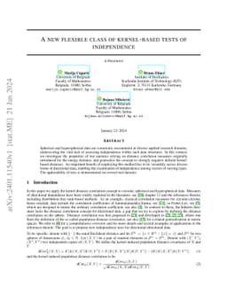 A new flexible class of kernel-based tests of independence