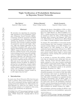 Tight Verification of Probabilistic Robustness in Bayesian Neural
  Networks