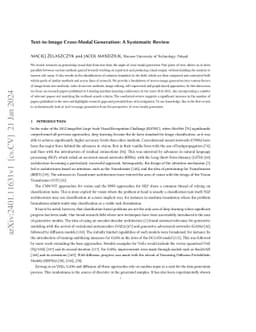 Text-to-Image Cross-Modal Generation: A Systematic Review