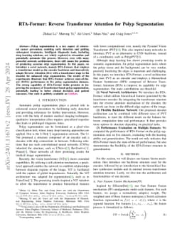 RTA-Former: Reverse Transformer Attention for Polyp Segmentation