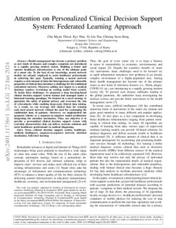 Attention on Personalized Clinical Decision Support System: Federated
  Learning Approach
