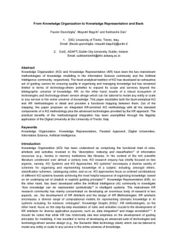 From Knowledge Organization to Knowledge Representation and Back