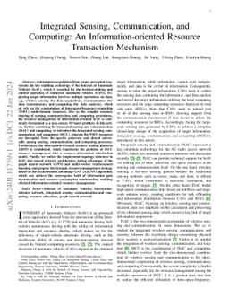 Integrated Sensing, Communication, and Computing: An
  Information-oriented Resource Transaction Mechanism