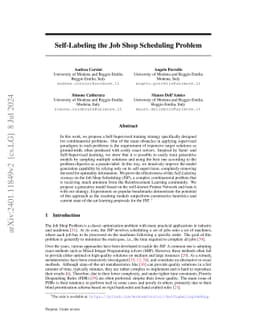 Self-Labeling the Job Shop Scheduling Problem
