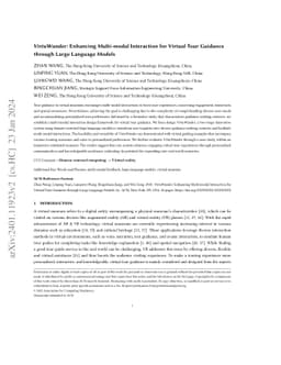 VirtuWander: Enhancing Multi-modal Interaction for Virtual Tour Guidance
  through Large Language Models
