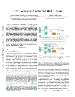 Cross-Validation Conformal Risk Control