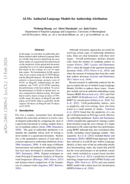 ALMs: Authorial Language Models for Authorship Attribution