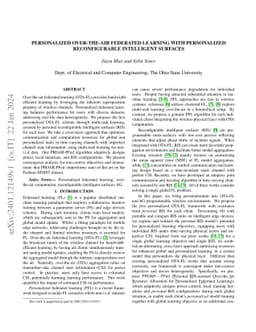 Personalized Over-the-Air Federated Learning with Personalized
  Reconfigurable Intelligent Surfaces