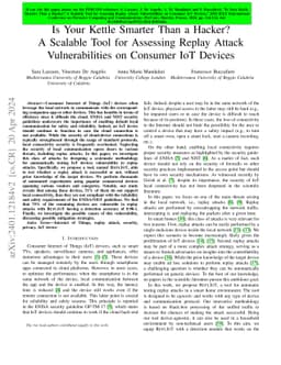 Is Your Kettle Smarter Than a Hacker? A Scalable Tool for Assessing
  Replay Attack Vulnerabilities on Consumer IoT Devices