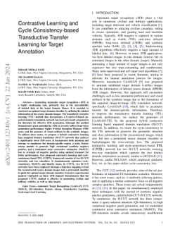 Contrastive Learning and Cycle Consistency-based Transductive Transfer
  Learning for Target Annotation