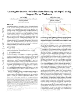 Guiding the Search Towards Failure-Inducing Test Inputs Using Support
  Vector Machines