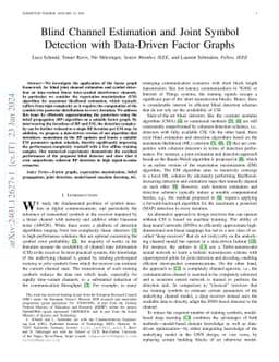 Blind Channel Estimation and Joint Symbol Detection with Data-Driven Factor Graphs