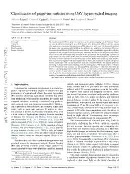 Classification of grapevine varieties using UAV hyperspectral imaging
