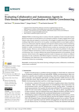 Evaluating Collaborative and Autonomous Agents in Data-Stream-Supported
  Coordination of Mobile Crowdsourcing