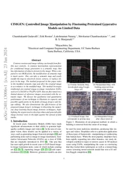 CIMGEN: Controlled Image Manipulation by Finetuning Pretrained
  Generative Models on Limited Data