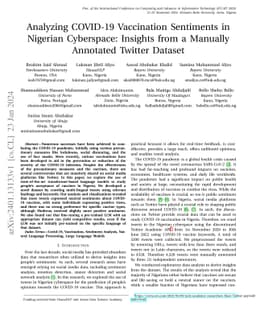 Analyzing COVID-19 Vaccination Sentiments in Nigerian Cyberspace:
  Insights from a Manually Annotated Twitter Dataset