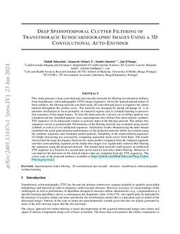 Deep Spatiotemporal Clutter Filtering of Transthoracic Echocardiographic Images: Leveraging Contextual Attention and Residual Learning