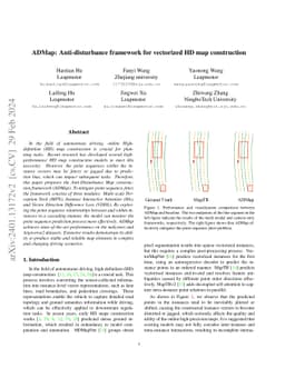 ADMap: Anti-disturbance framework for reconstructing online vectorized
  HD map