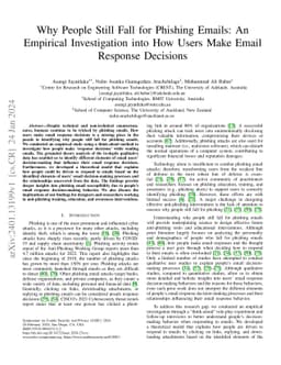 Why People Still Fall for Phishing Emails: An Empirical Investigation
  into How Users Make Email Response Decisions