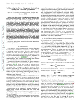 Self-Improving Interference Management Based on Deep Learning With
  Uncertainty Quantification