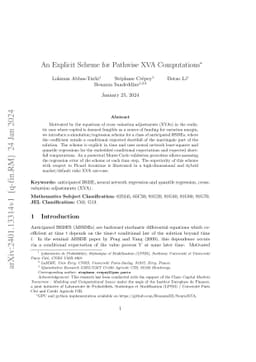 An Explicit Scheme for Pathwise XVA Computations