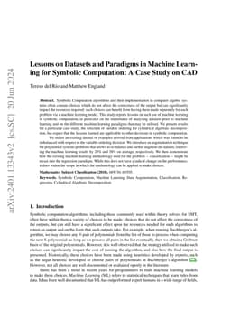 Lessons on Datasets and Paradigms in Machine Learning for Symbolic
  Computation: A Case Study on CAD