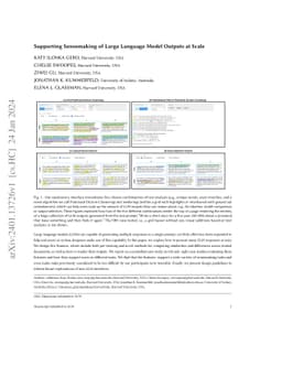 Supporting Sensemaking of Large Language Model Outputs at Scale