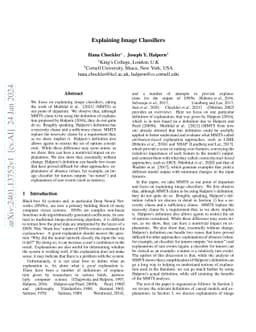Explaining Image Classifiers