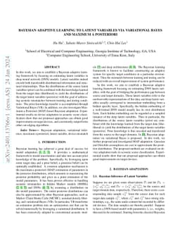Bayesian adaptive learning to latent variables via Variational Bayes and
  Maximum a Posteriori