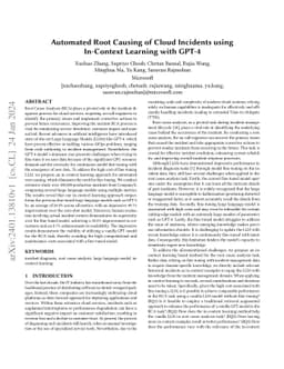 Automated Root Causing of Cloud Incidents using In-Context Learning with
  GPT-4