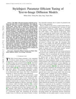 StyleInject: Parameter Efficient Tuning of Text-to-Image Diffusion
  Models