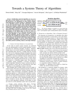 Towards a Systems Theory of Algorithms