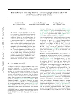 Estimation of partially known Gaussian graphical models with score-based
  structural priors