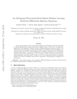An Orthogonal Polynomial Kernel-Based Machine Learning Model for
  Differential-Algebraic Equations