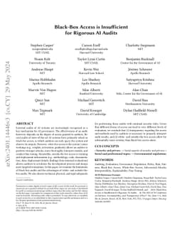 Black-Box Access is Insufficient for Rigorous AI Audits