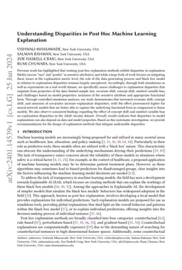 Understanding Disparities in Post Hoc Machine Learning Explanation