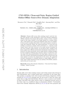CNG-SFDA: Clean-and-Noisy Region Guided Online-Offline Source-Free
  Domain Adaptation