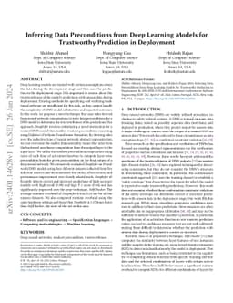 Inferring Data Preconditions from Deep Learning Models for Trustworthy
  Prediction in Deployment