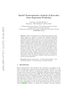Spatial Transcriptomics Analysis of Zero-shot Gene Expression Prediction
