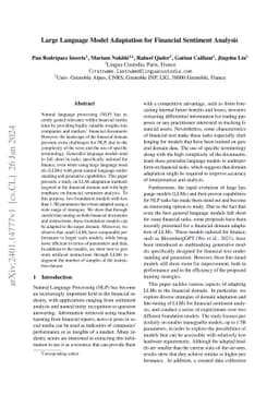 Large Language Model Adaptation for Financial Sentiment Analysis