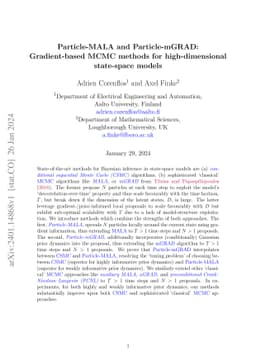 Particle-MALA and Particle-mGRAD: Gradient-based MCMC methods for
  high-dimensional state-space models