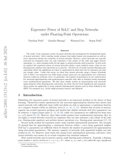 Expressive Power of ReLU and Step Networks under Floating-Point
  Operations