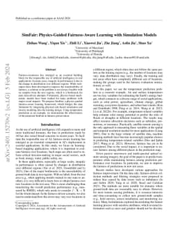 SimFair: Physics-Guided Fairness-Aware Learning with Simulation Models