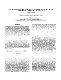 STAC: Leveraging Spatio-Temporal Data Associations For Efficient
  Cross-Camera Streaming and Analytics